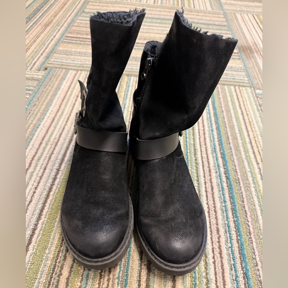 Blowfish Womens Randall Shearling Single Strap Boots Black - Picture 3 of 8